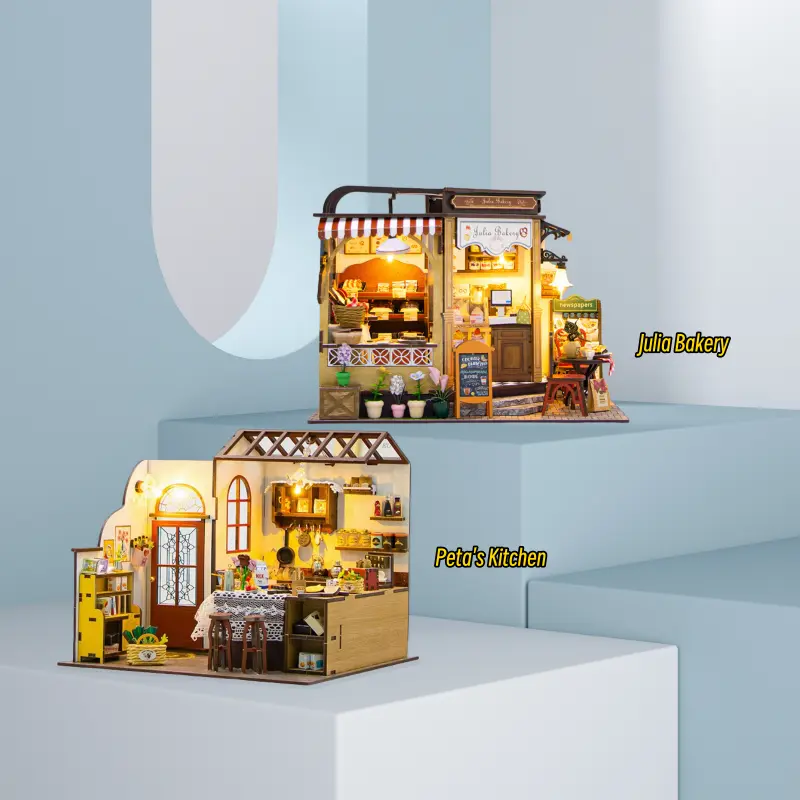 Bakery and Kitchen DIY Dollhouse Kit