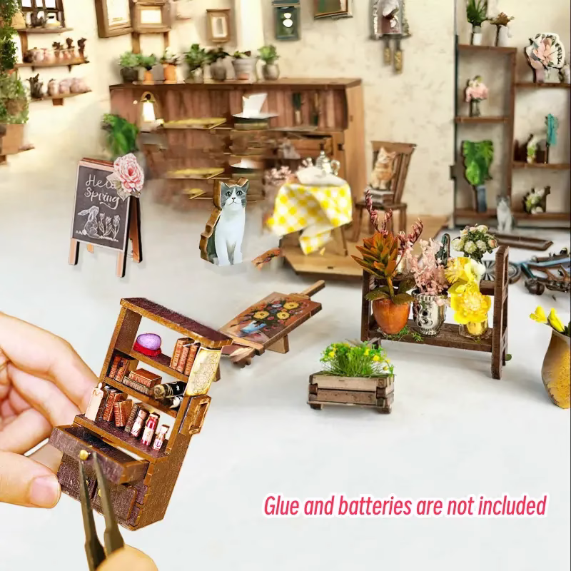 Mini Size Spring Island Bookstore DIY Book Nook Kit