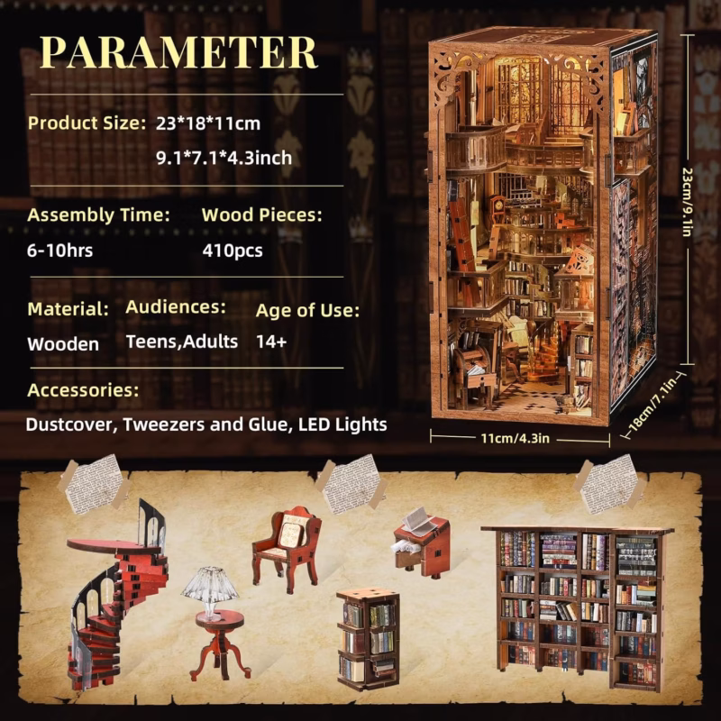 Abbey Library DIY Book Nook Kit