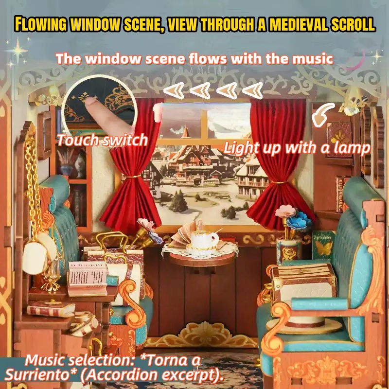 European Travel Journal: A Dollhouse of Infinity Train Cabin DIY Music Book Nook Kit
