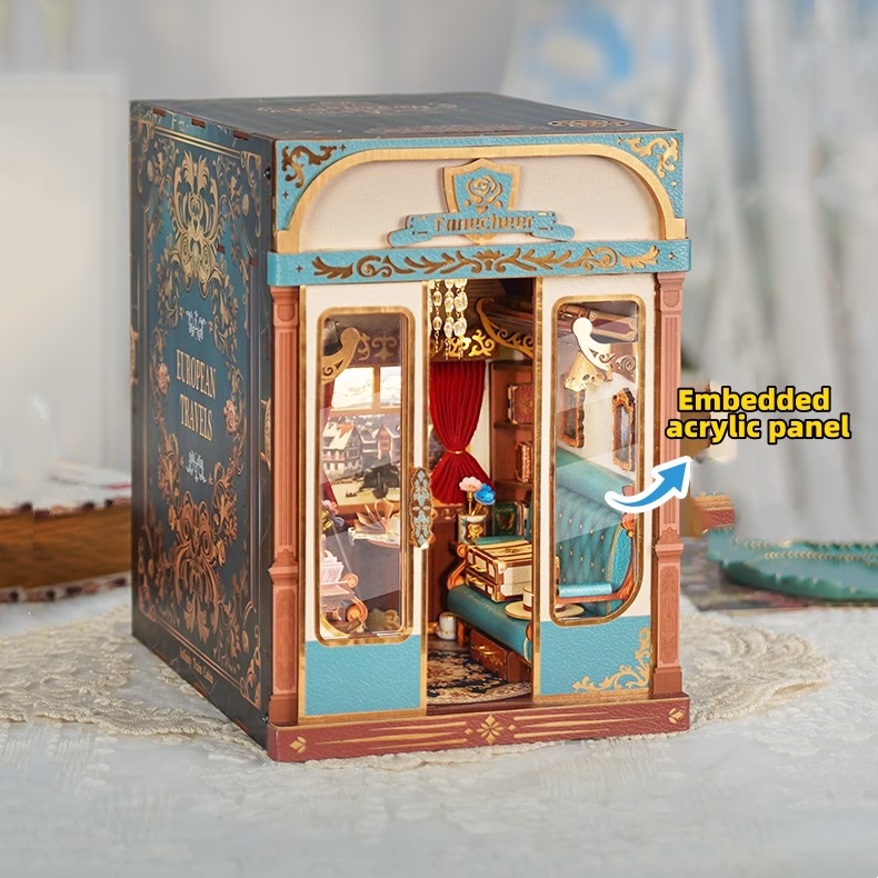 European Travel Journal: A Dollhouse of Infinity Train Cabin DIY Music Book Nook Kit
