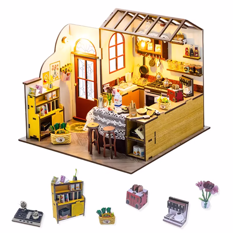 Bakery and Kitchen DIY Dollhouse Kit