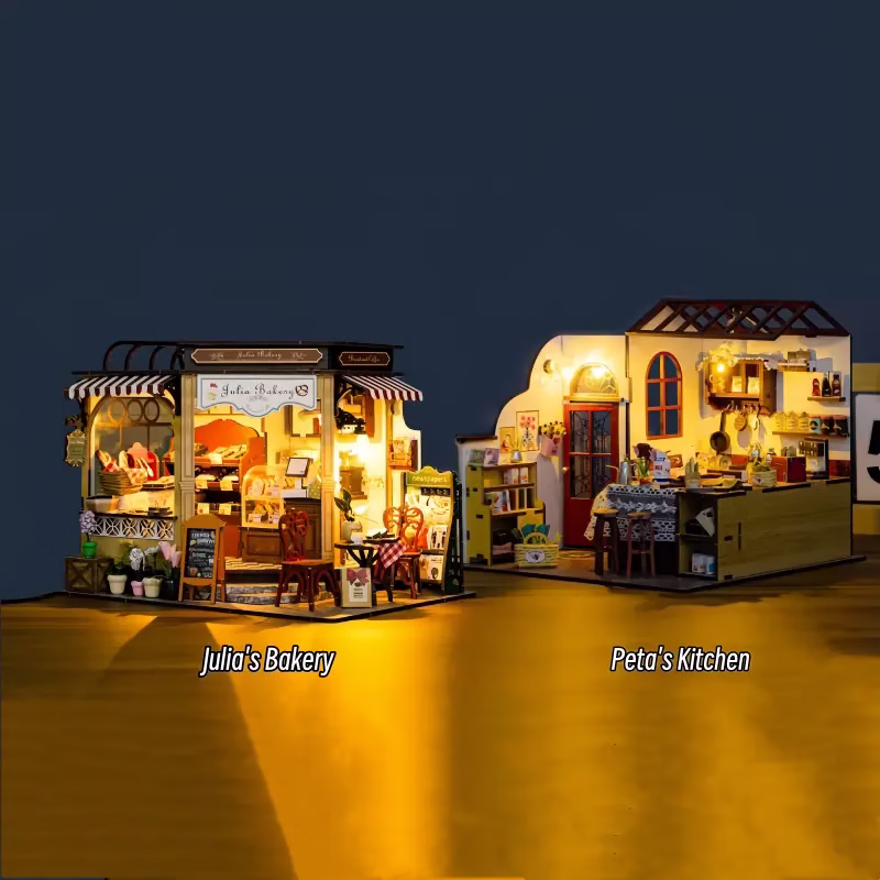 Bakery and Kitchen DIY Dollhouse Kit