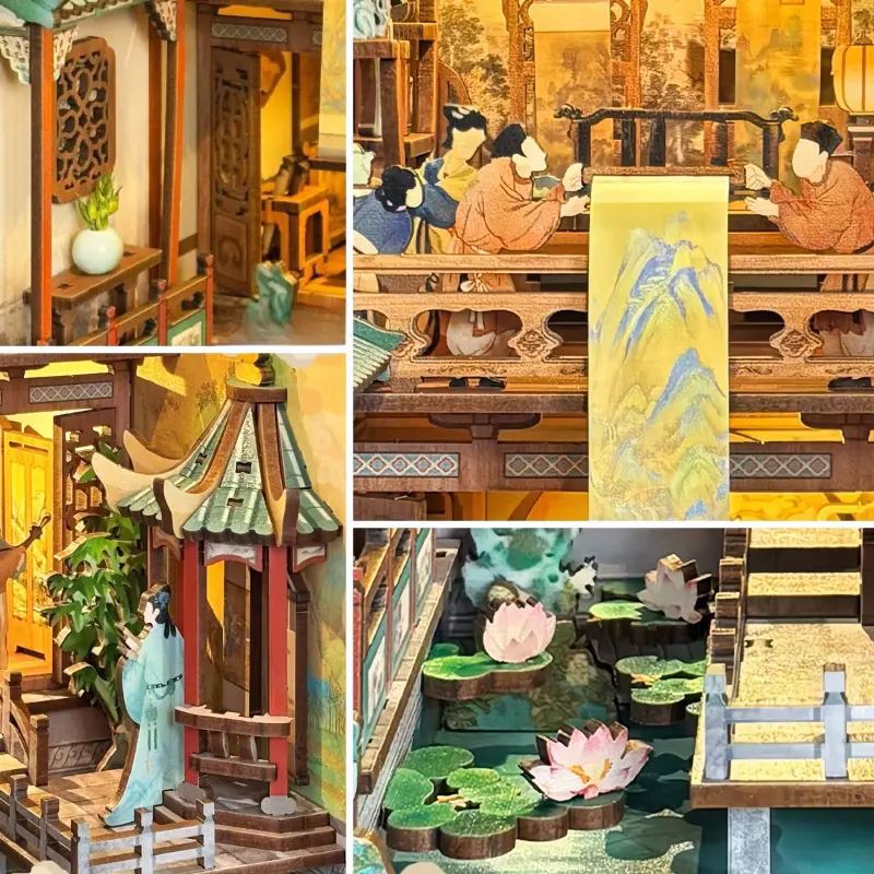 Ancient Chinese Song Dynasty Ink and Colors DIY Book Nook Kit