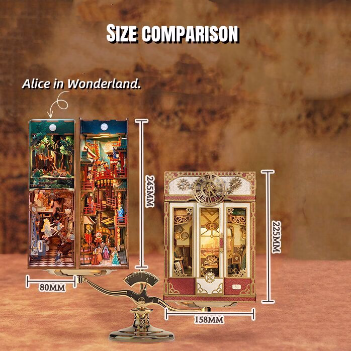 Steampunk Fantasy: A Dollhouse of Infinity Train Cabin DIY Music Book Nook Kit