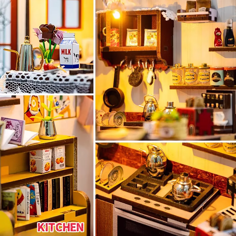 Bakery and Kitchen DIY Dollhouse Kit