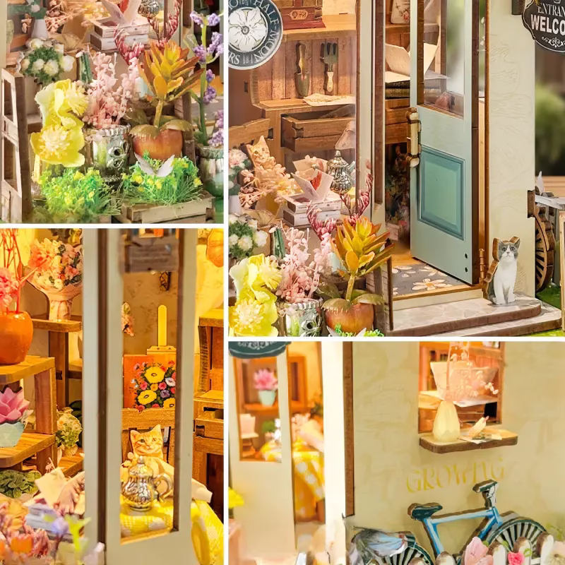 Mini Size Spring Island Bookstore DIY Book Nook Kit