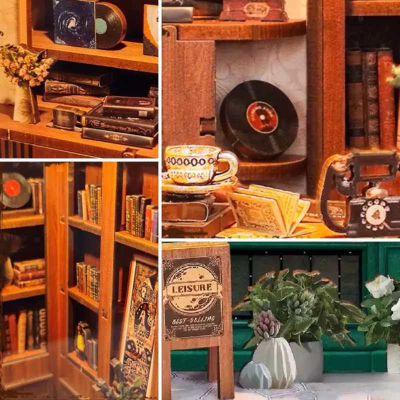 Mini Size Deposit Time Bookstore DIY Book Nook Kit