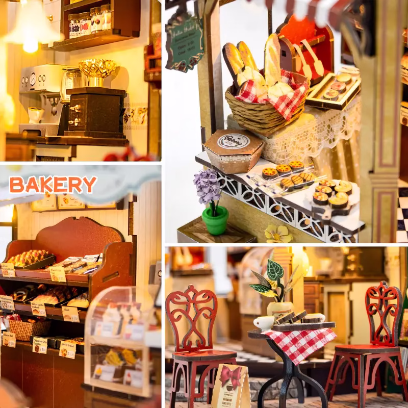 Bakery and Kitchen DIY Dollhouse Kit