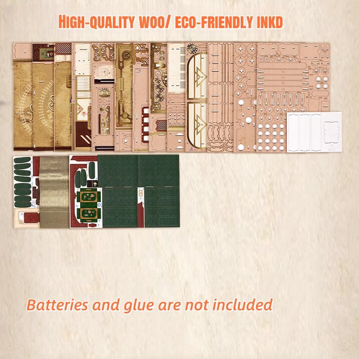 Steampunk Fantasy: A Dollhouse of Infinity Train Cabin DIY Music Book Nook Kit