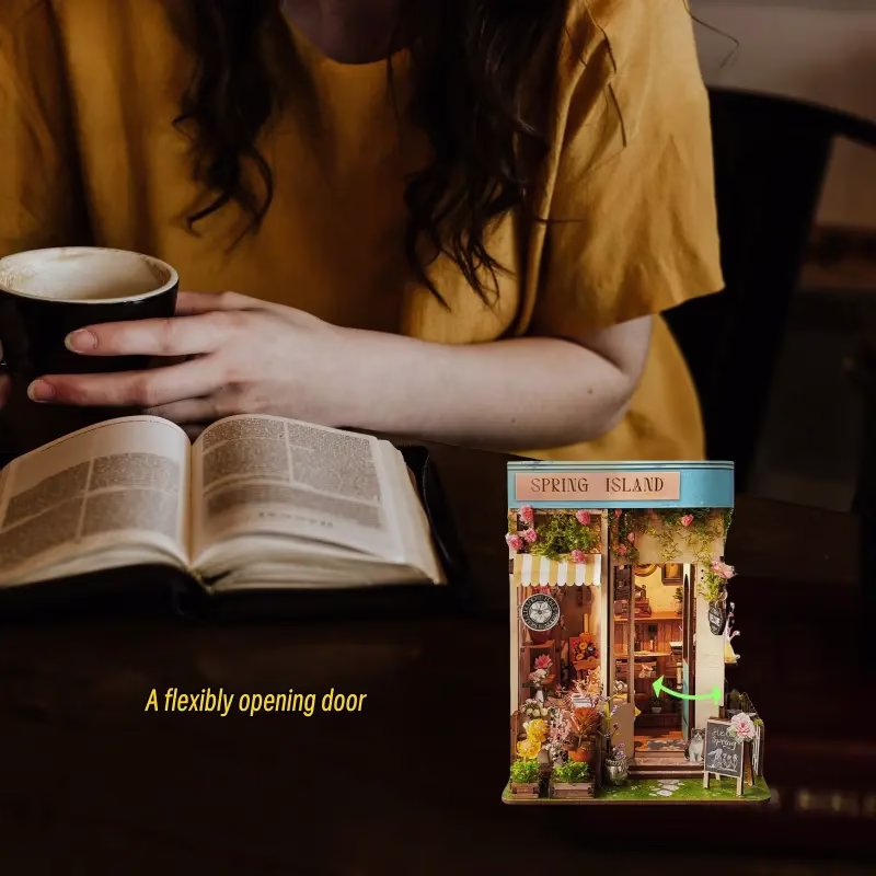 Mini Size Spring Island Bookstore DIY Book Nook Kit