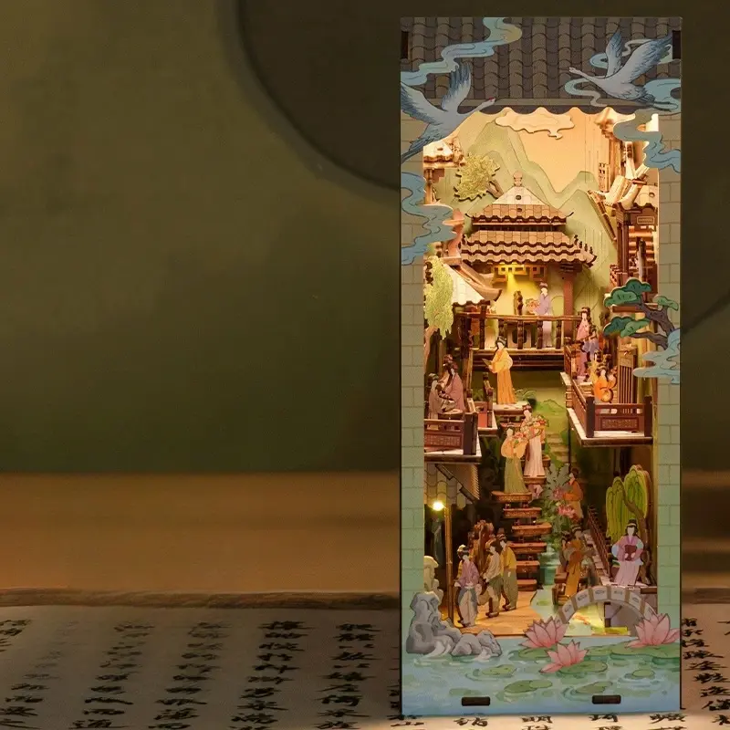 Ancient Chinese Elegance of the Song Dynasty 180° Folding DIY Book Nook Kit