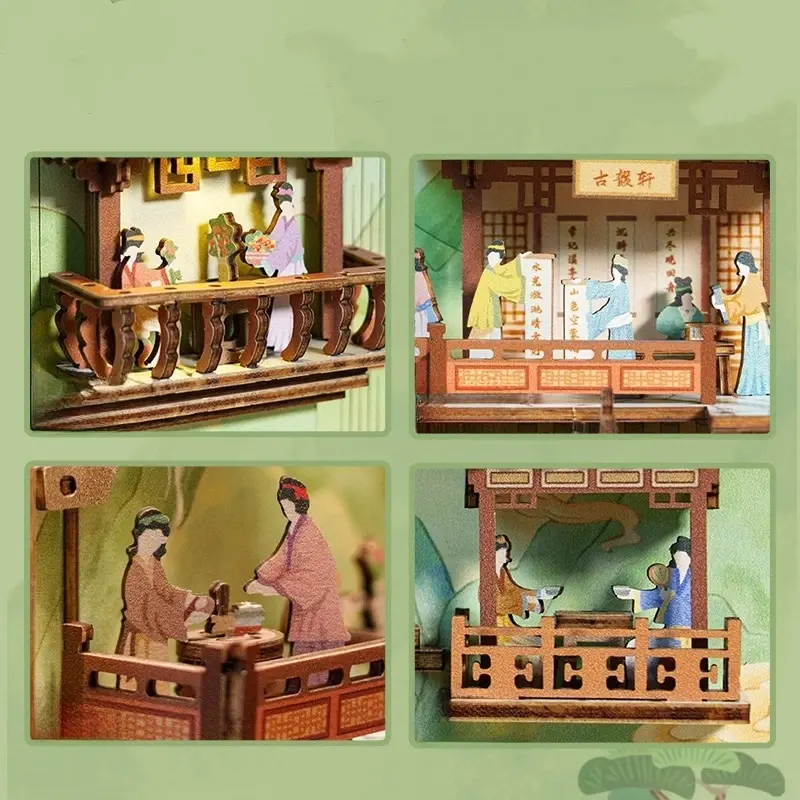 Ancient Chinese Elegance of the Song Dynasty 180° Folding DIY Book Nook Kit