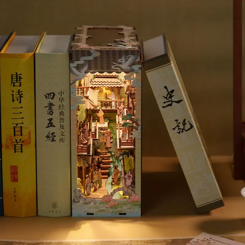 Ancient Chinese Elegance of the Song Dynasty 180° Folding DIY Book Nook Kit