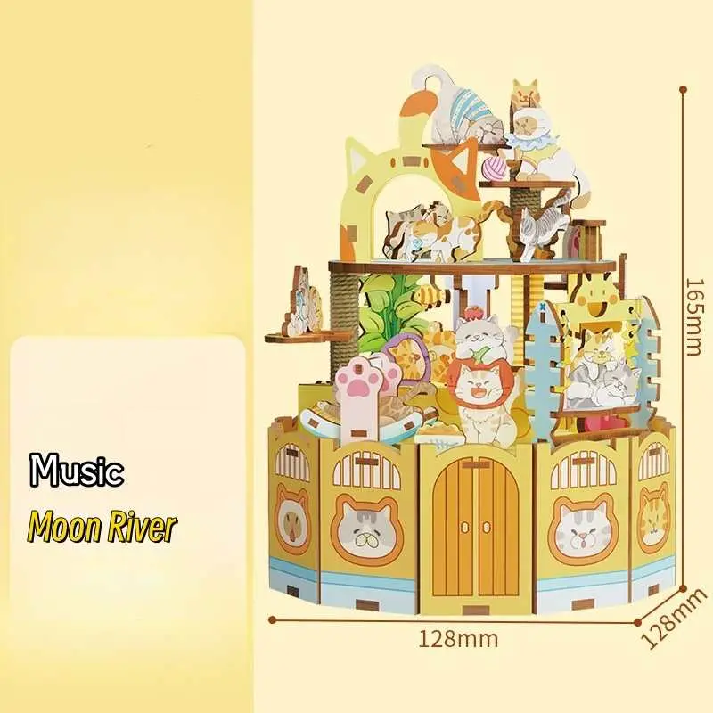 Adorable Cat Wonderland DIY Music Box Kit