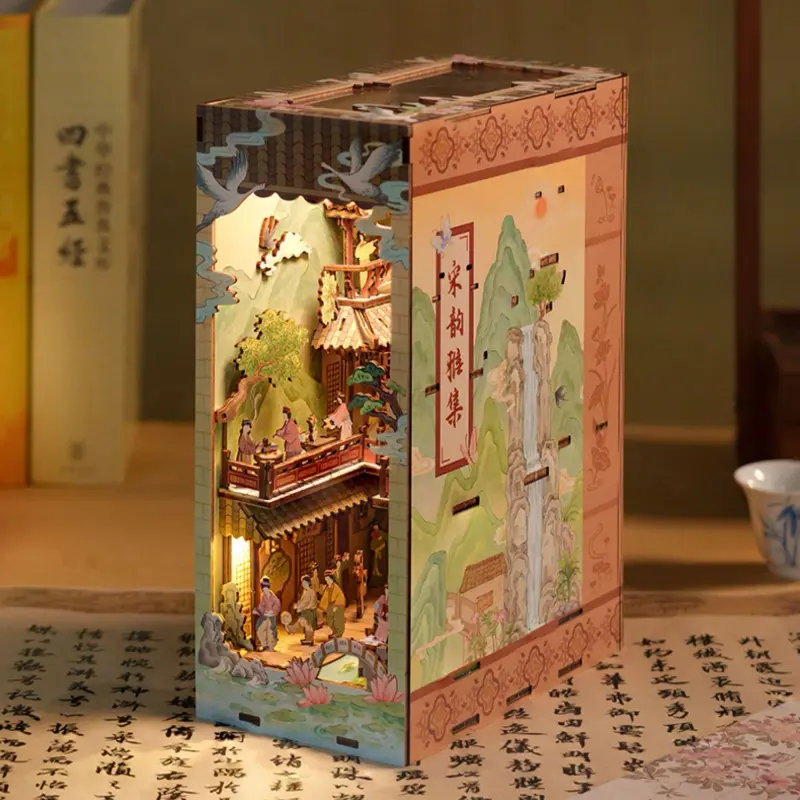 Ancient Chinese Elegance of the Song Dynasty 180° Folding DIY Book Nook Kit