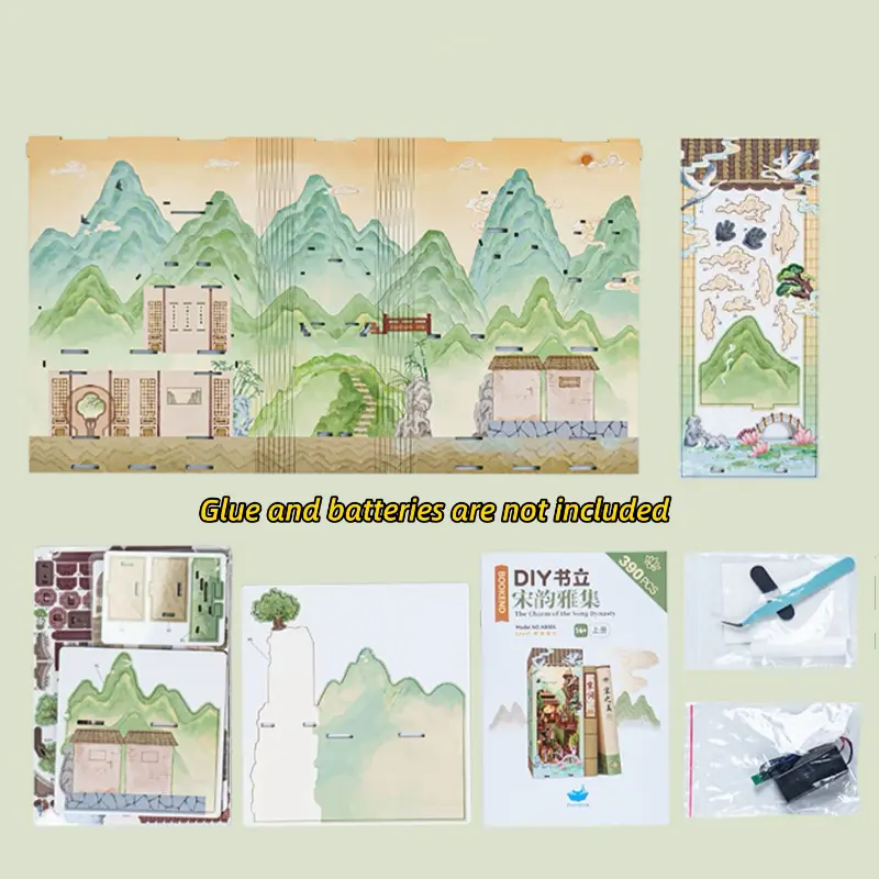 Ancient Chinese Elegance of the Song Dynasty 180° Folding DIY Book Nook Kit