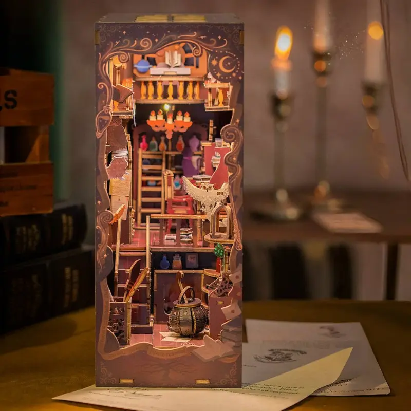 Enchanted Magic Station 180° Folding DIY Book Nook Kit