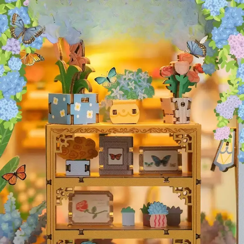 LE FLEURISTE Fragrant Flower Shop — 180° Foldable DIY Book Nook Kit
