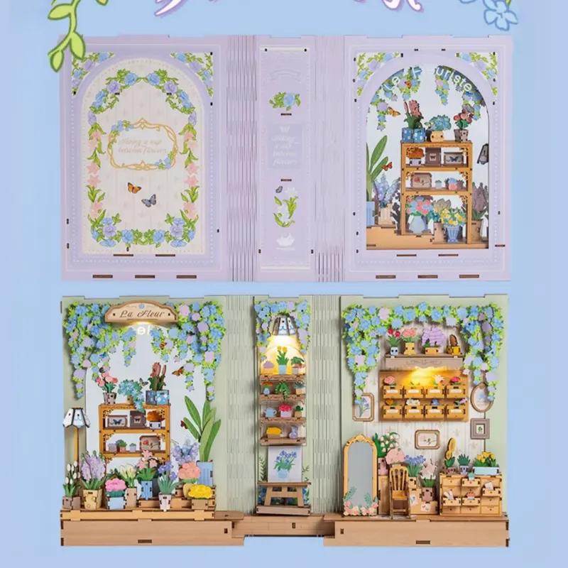 LE FLEURISTE Fragrant Flower Shop — 180° Foldable DIY Book Nook Kit