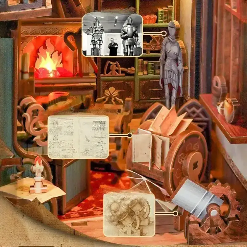 Leonardo da Vinci's Late Residence – Château du Clos Lucé, France DIY Book Nook Kit