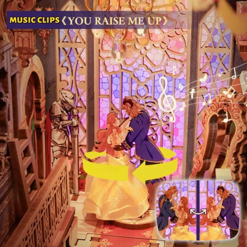 Beauty and Beast - DIY Book Nook & Music box Kit