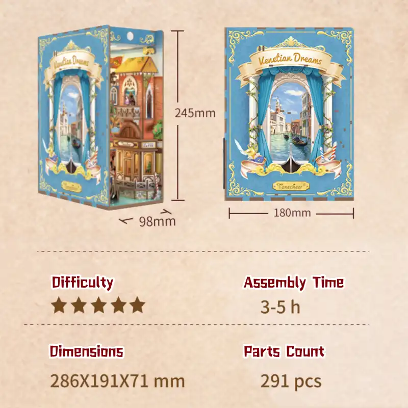 Venetian Reverie Gondola Book Nook Kit