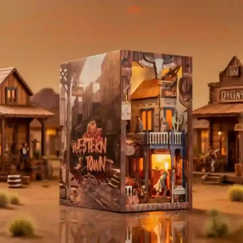 Wild Western Town Cowboy Junction DIY Book Nook Kit