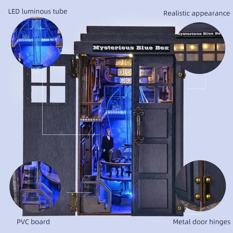 Doctor Who - Mysterious Blue Box TARDIS DIY Book Nook Kit