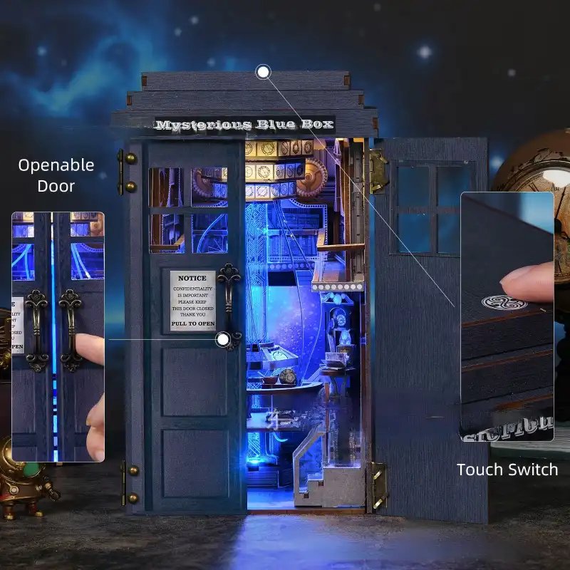 Doctor Who - Mysterious Blue Box TARDIS DIY Book Nook Kit