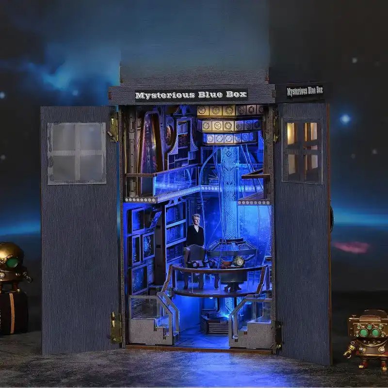 Doctor Who - Mysterious Blue Box TARDIS DIY Book Nook Kit