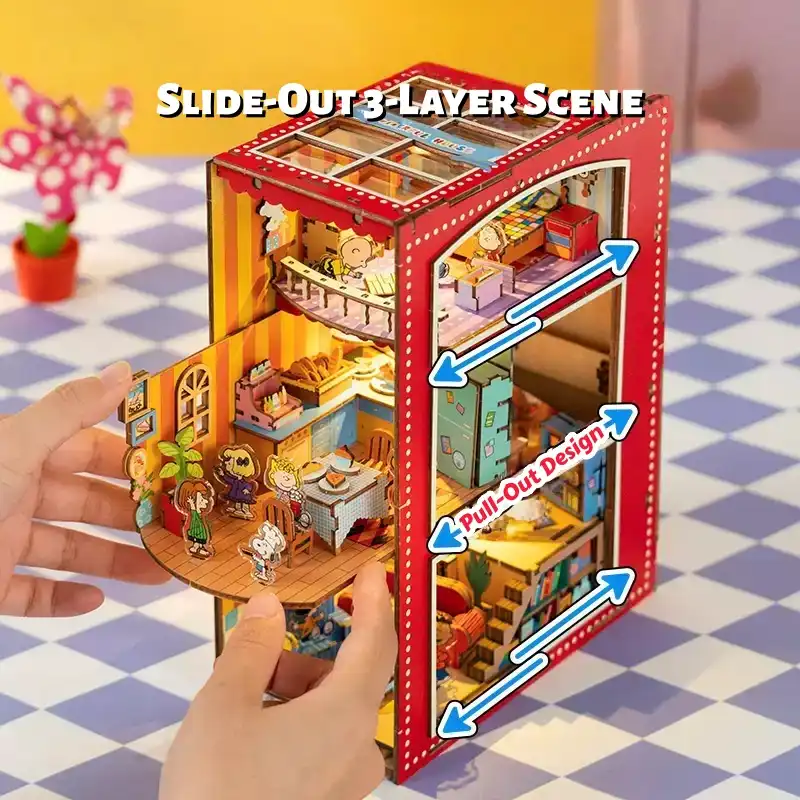 Snoopy’s Multi-Style Doghouse Book Nook Kit