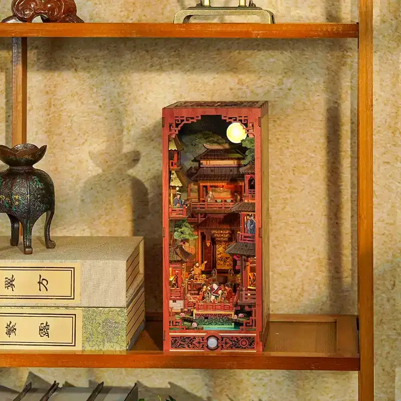 Han Palace at Dawn – National Museum of China – Drum-Beating Comic Figurine DIY Book Nook Kit