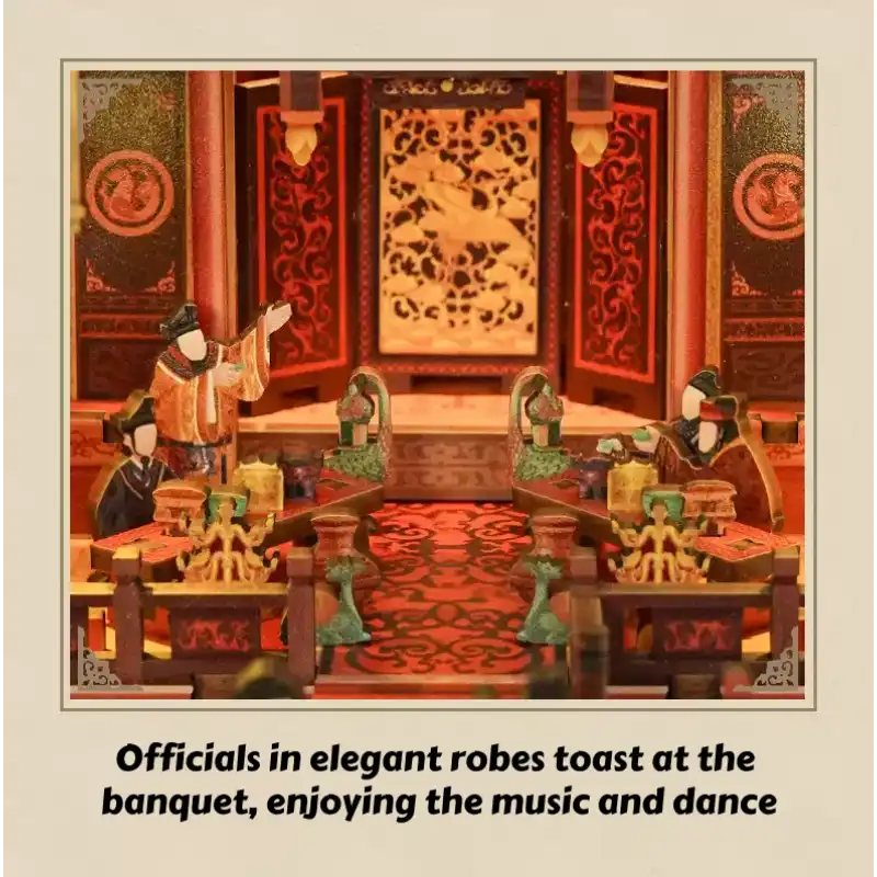 Han Palace at Dawn – National Museum of China – Drum-Beating Comic Figurine DIY Book Nook Kit