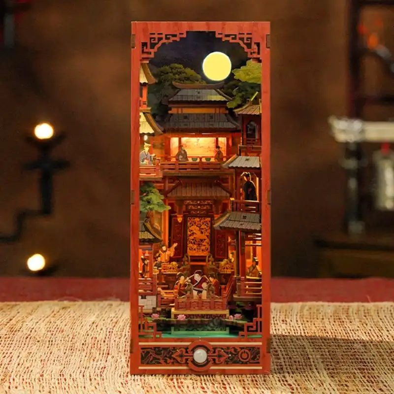 Han Palace at Dawn – National Museum of China – Drum-Beating Comic Figurine DIY Book Nook Kit