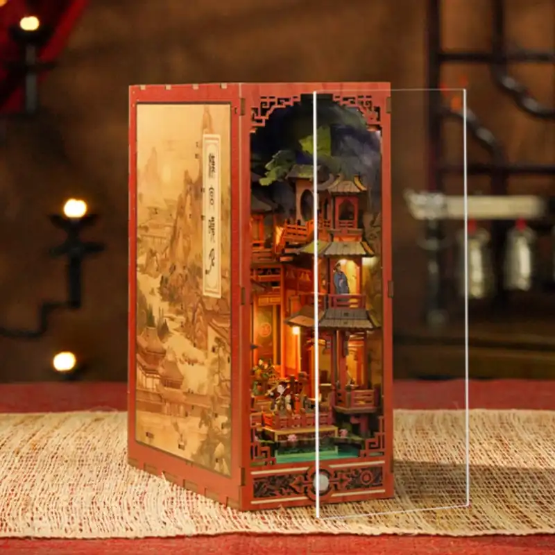 Han Palace at Dawn – National Museum of China – Drum-Beating Comic Figurine DIY Book Nook Kit