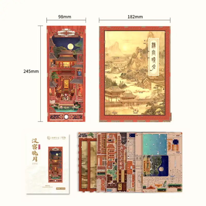 Han Palace at Dawn – National Museum of China – Drum-Beating Comic Figurine DIY Book Nook Kit