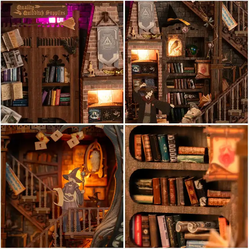 Round Magic Library DIY Miniature Decoration Kit