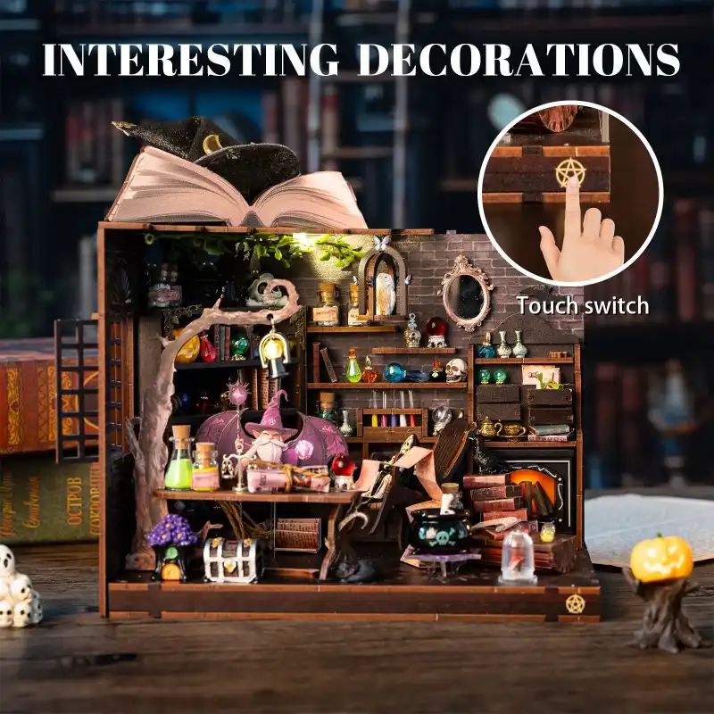 Jungle Magic House DIY Book Nook Kit with Acrylic Dust Cover
