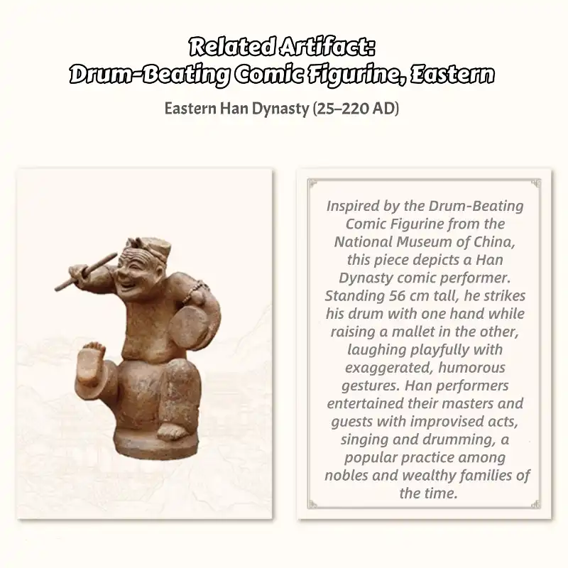 Han Palace at Dawn – National Museum of China – Drum-Beating Comic Figurine DIY Book Nook Kit