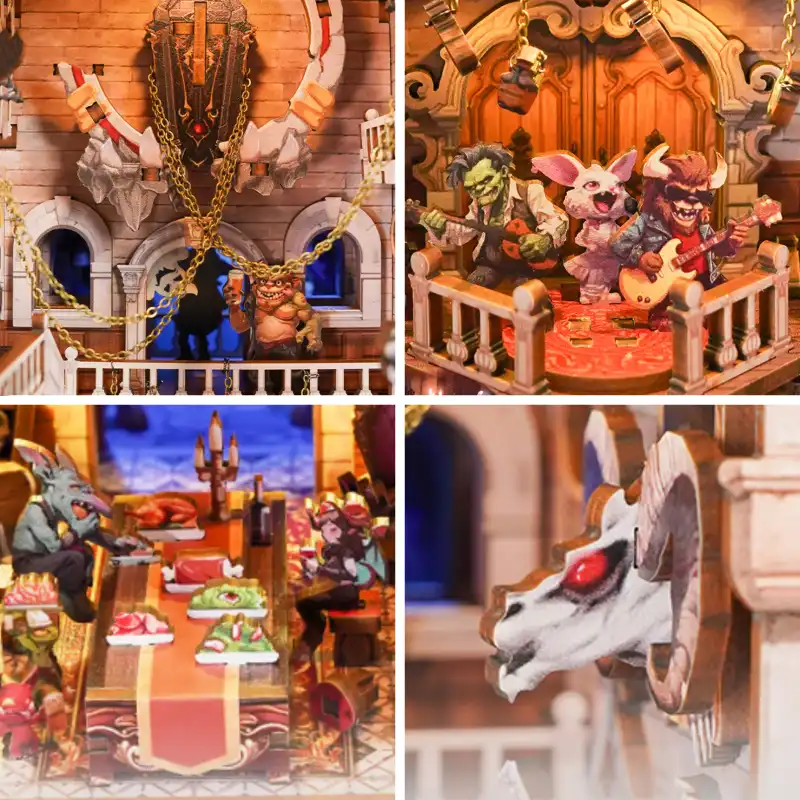 Monster Carnival Double-Sided Scene Design DIY Book Nook Kit