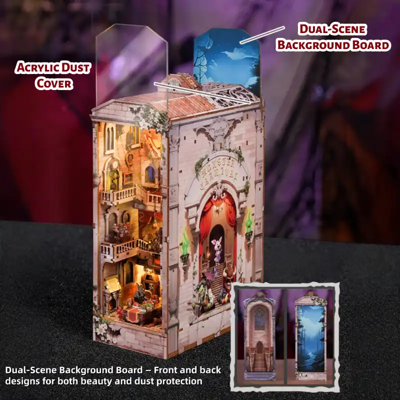 Monster Carnival Double-Sided Scene Design DIY Book Nook Kit