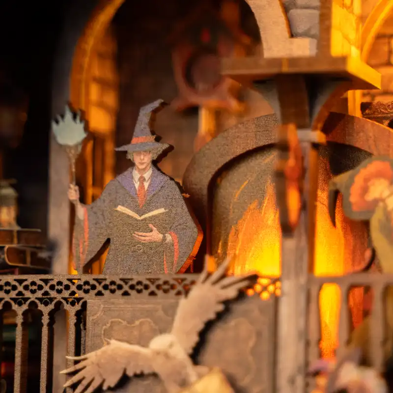 Round Magic Library DIY Miniature Decoration Kit