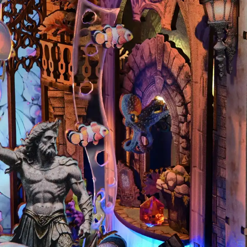 Atlantis: Temple of Poseidon, God of the Sea – Underwater World DIY Book Nook Kit