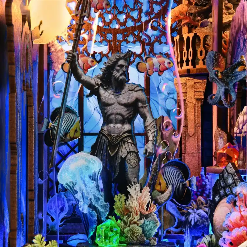 Atlantis: Temple of Poseidon, God of the Sea – Underwater World DIY Book Nook Kit