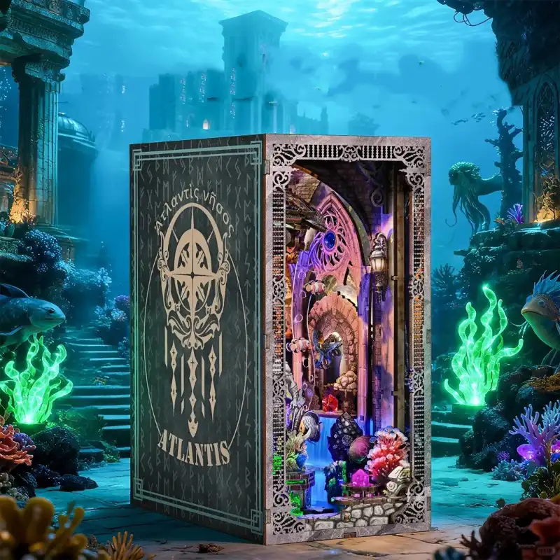 Atlantis: Temple of Poseidon, God of the Sea – Underwater World DIY Book Nook Kit