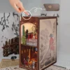 KINGSTORA Cultural Story Worlds DIY Book Nook Series – Miniature Architectural Bookend Kits Inspired by Chinese Classical Literature, Myths & Aesthetic Scenes