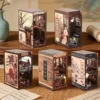 KINGSTORA Cultural Story Worlds DIY Book Nook Series – Miniature Architectural Bookend Kits Inspired by Chinese Classical Literature, Myths & Aesthetic Scenes