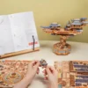 Wind Voyager - Chinese Style Steampunk Airship Model DIY Assembly 3D Puzzle Music Box Kit