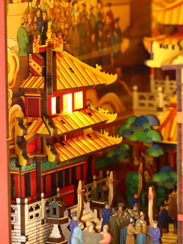 Tribute of Ten Thousand Nations -Taihe Temple in the Forbidden City DIY Book Nook Kit